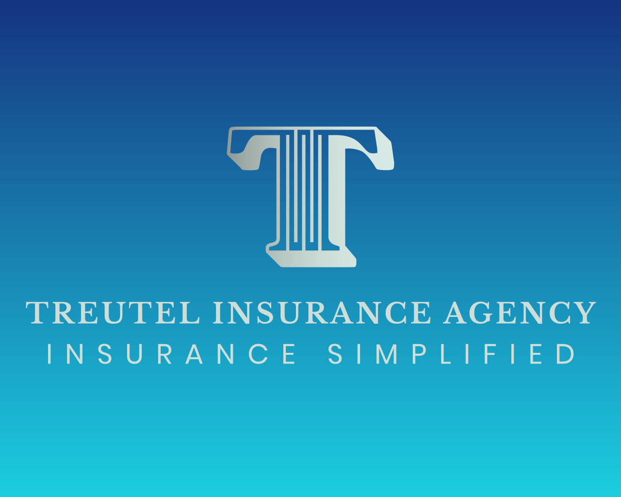 A blue background with the reutel insurance agency logo.